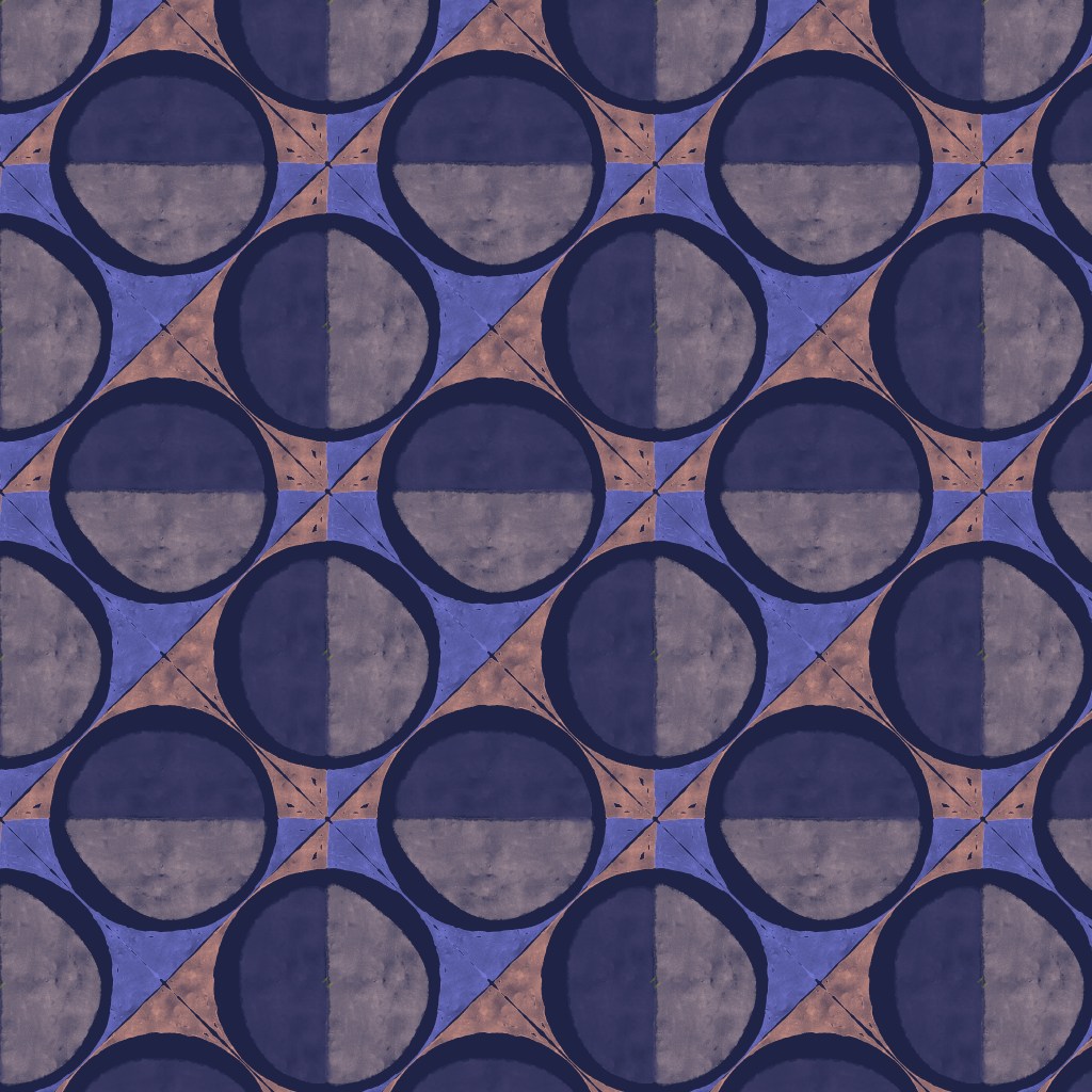 Wrong Circles, original geometric pattern design printed on cotton