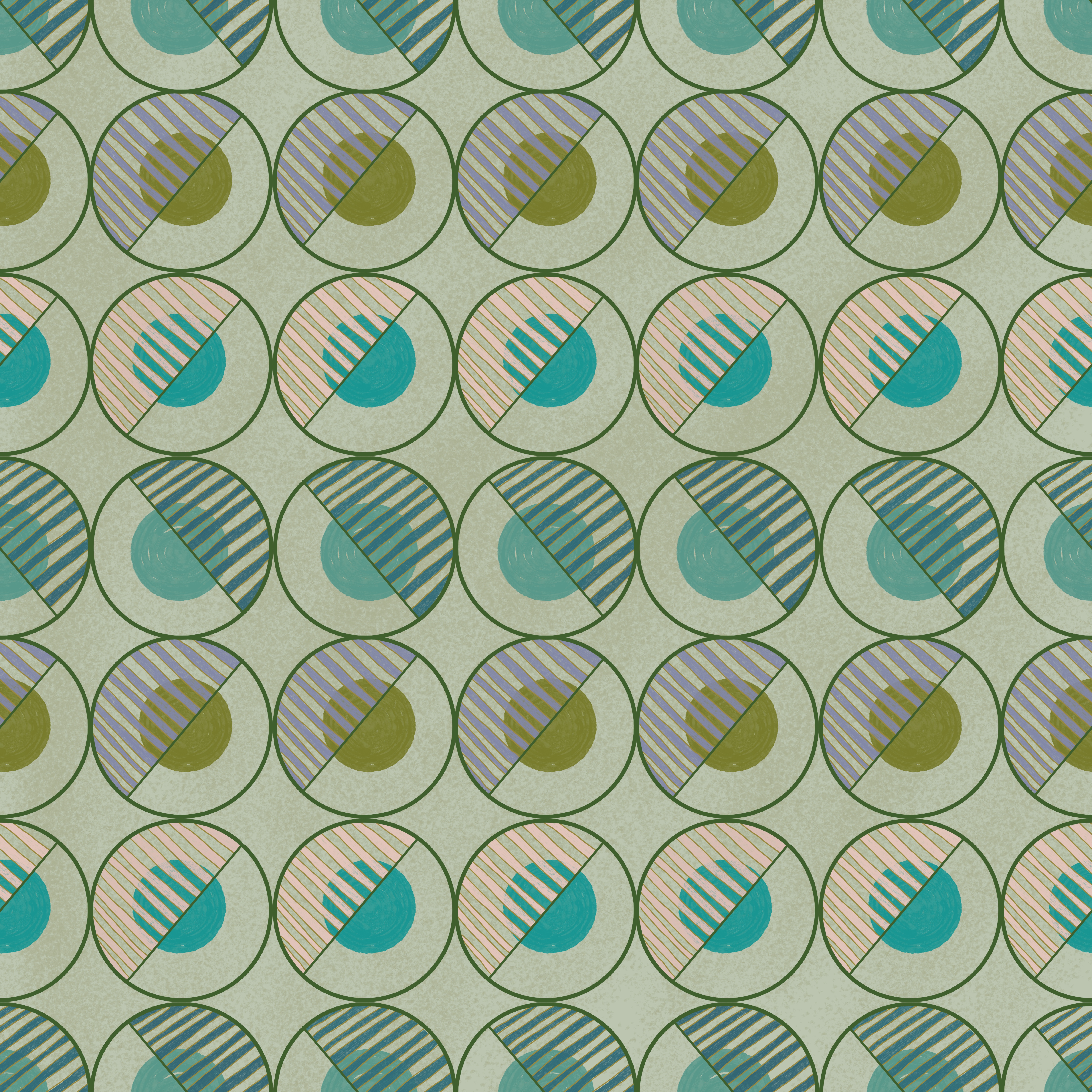 Inspired by African print, original pattern design printed on cotton