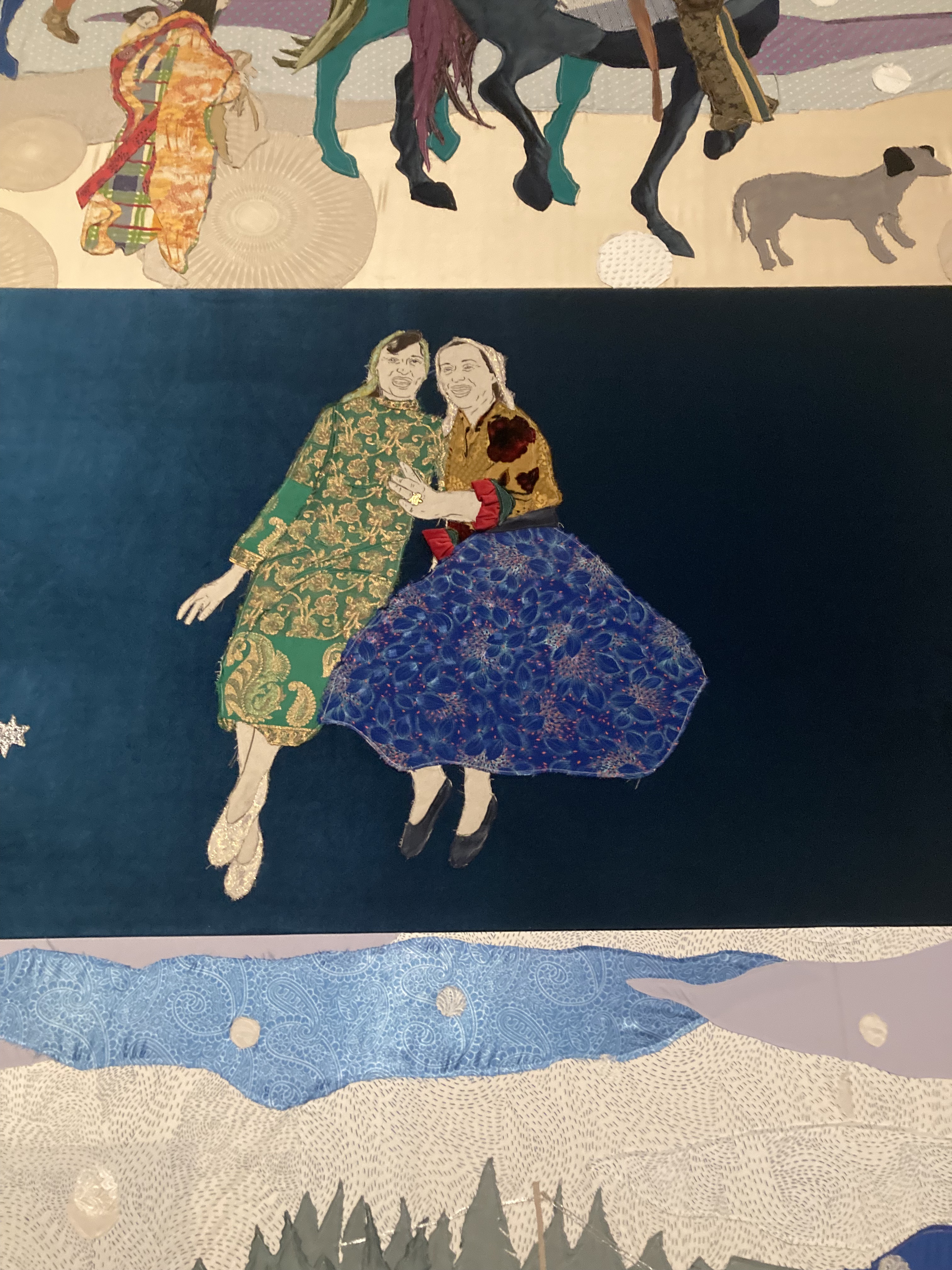 the vibrant collage shows Sisters from the Swedish Roma community. Katarina wrote books for children